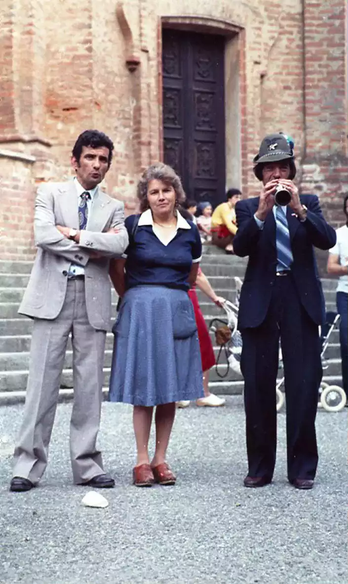 Piero Antonietti, sua moglie e Giovanni Mizzon