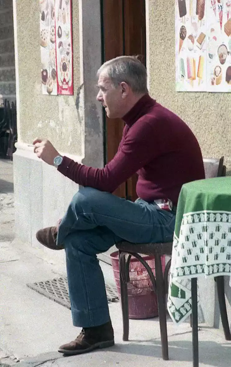 Giovanni Macciotta al bar "Centro" - Foto di G. Pedronetto