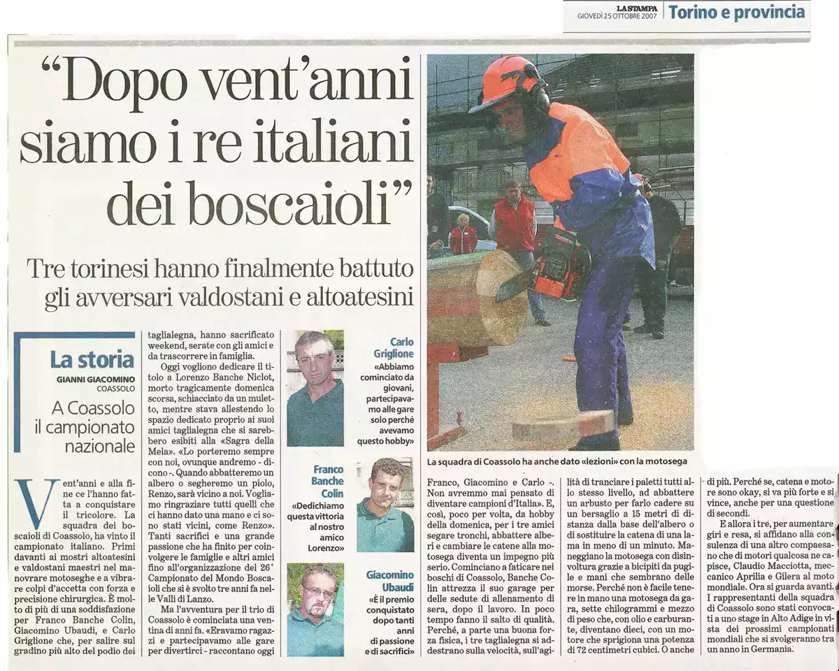 "La Stampa" - 25 ottobre 2007