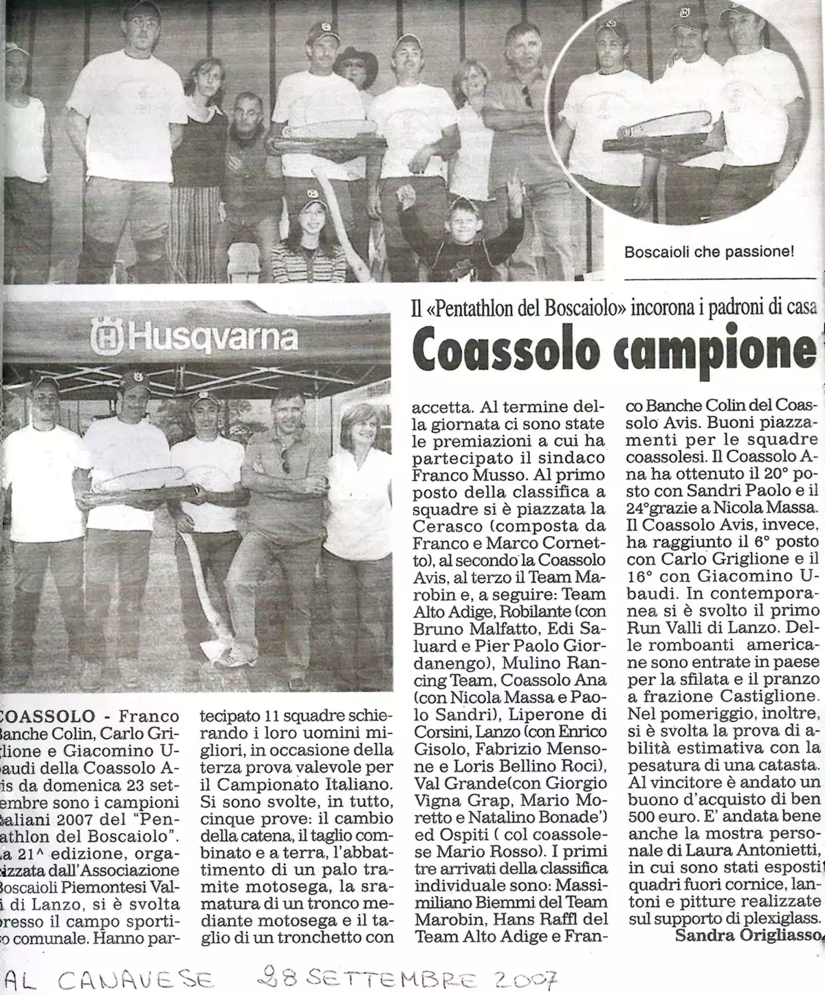 "Il Canavese" del 28 settembre 2007