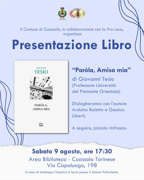 Presentazione del libro "Parola amisa mia"