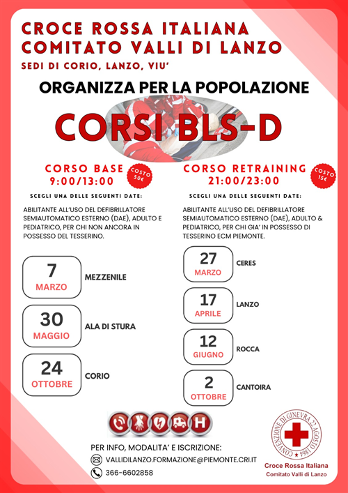 Corsi BLSD (Basic Life Support and Defibrillation) rivolti alla popolazione