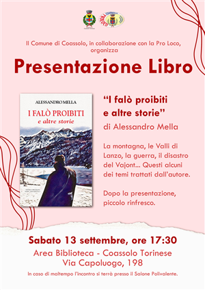Presentazione libro "I falò proibiti e altre storie" di Alessandro Mella